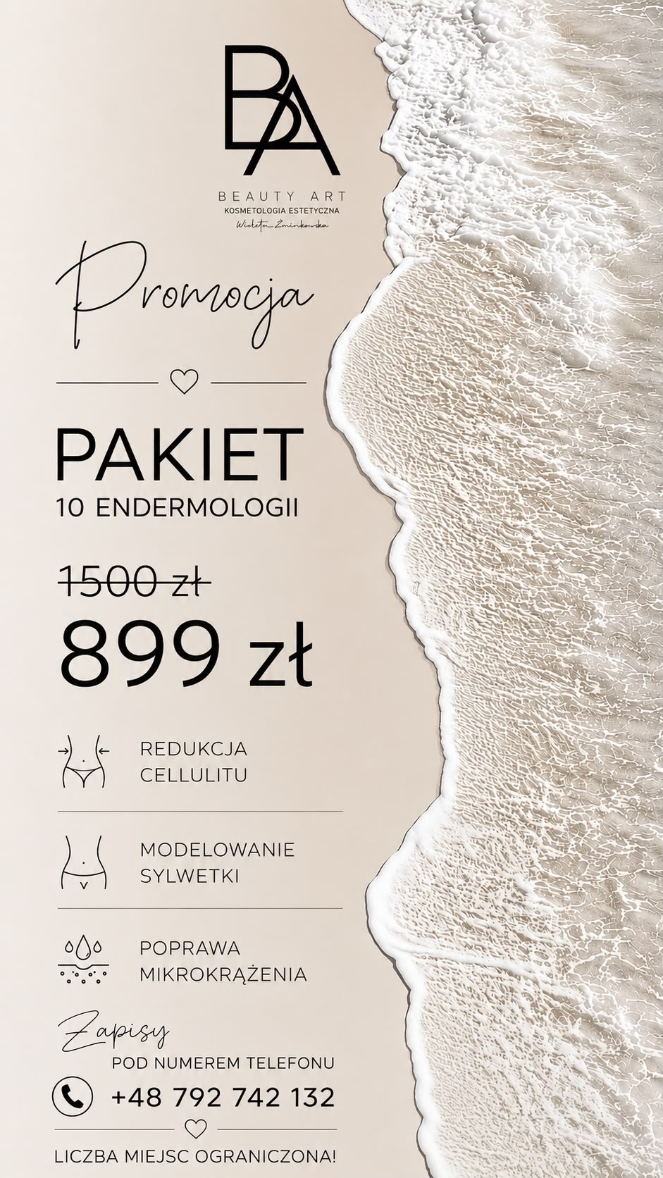 Pakiet 10 zabiegów endermologii za 899 zł w Beauty Art Radom